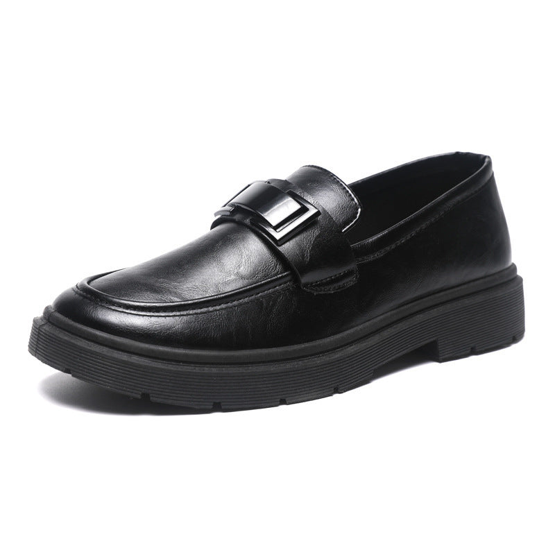 Herren Elegante Leder Slipper mit modischer Schnalle