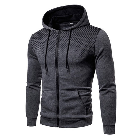 Herren Sportlicher Zip-Hoodie mit atmungsaktivem Mesh-Einsatz R&B