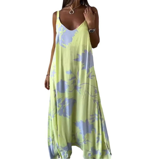 Damen Maxi-Kleid mit floralem Print R&B