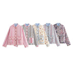 Damen Steppjacke mit floralen Mustern und praktischen Taschen R&B