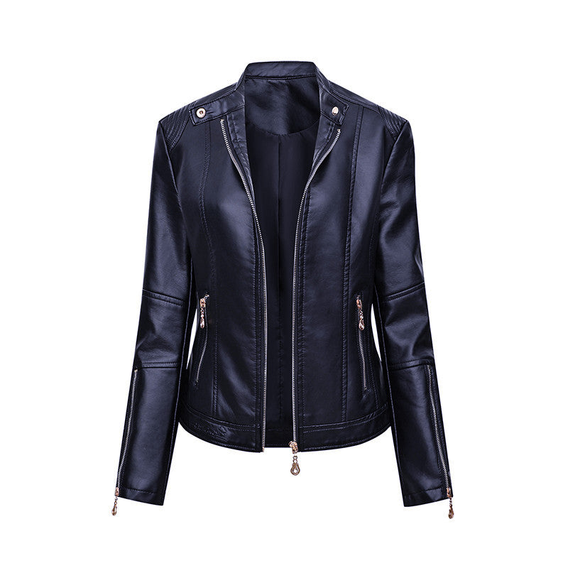 Damen Kunstlederjacke im Biker-Stil R&B