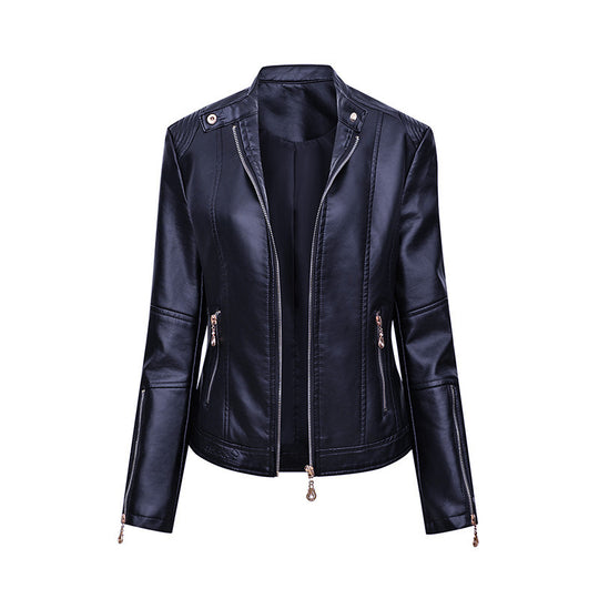 Damen Kunstlederjacke im Biker-Stil R&B