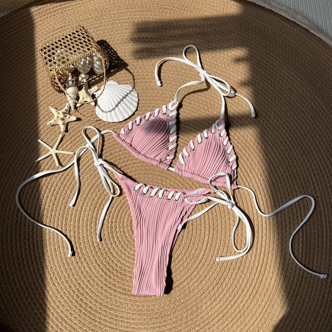 Damen Triangel-Bikini mit raffinierten Schnürdetails R&B