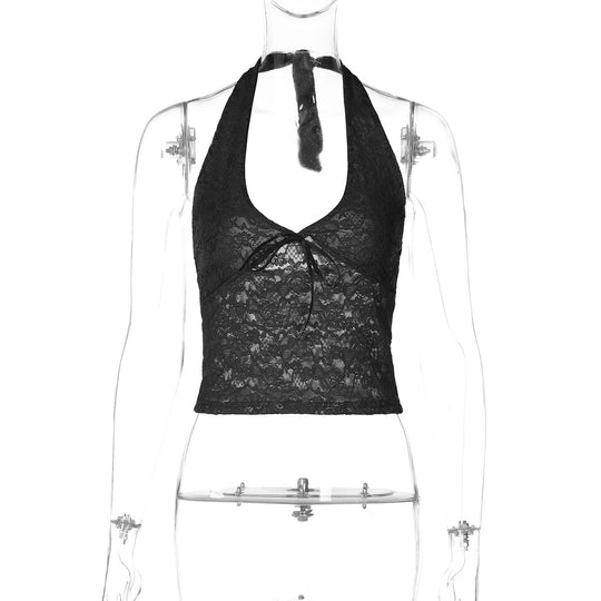 Damen Haltertop aus feiner Spitze R&B