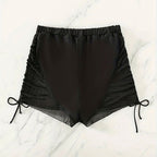 Damen Badeshorts mit elastischem Bund und seitlichen Rüschendetails R&B