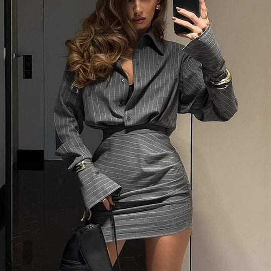 Damen Hemdblusenkleid R&B