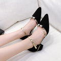 Damen Slingback-Pumps mit funkelnden Strassapplikationen und elegantem Blockabsatz R&B