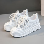 Damen Sportliche Chunky Sneakers mit Glitzer-Applikationen R&B
