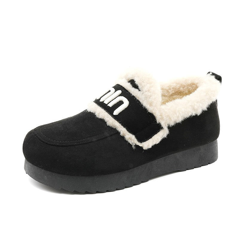 Damen Bequeme Plüsch-Sneaker mit auffälligem Veloursleder R&B