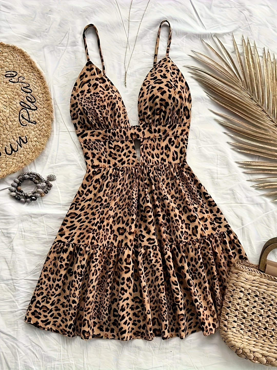 Damen Neckholder Sommerkleid mit floralem Muster und Rüschendetails R&B
