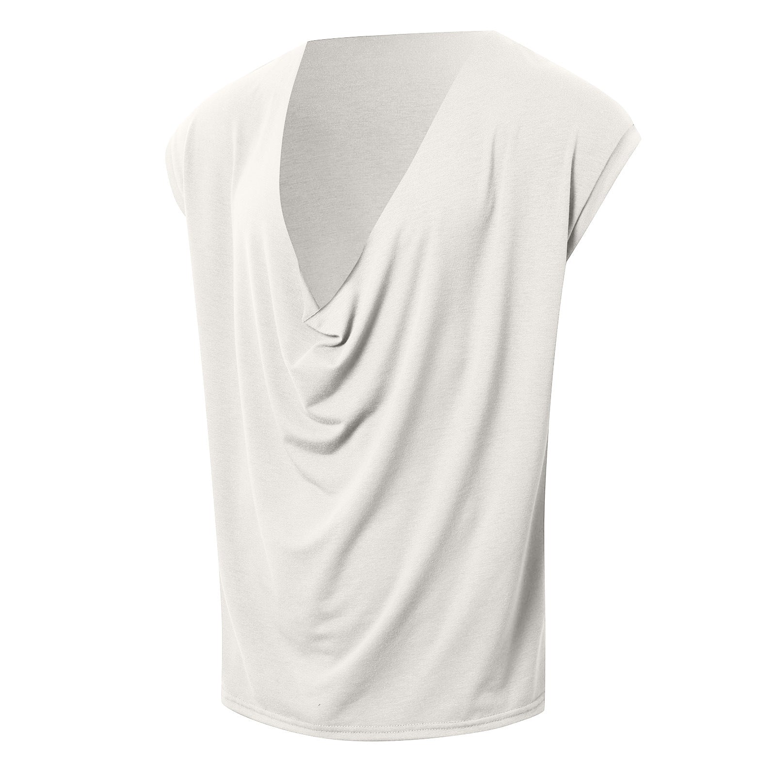 Damen nan drapiertes Longtop mit tiefem Wasserfall-Rücken und überschnittener Schulter R&B
