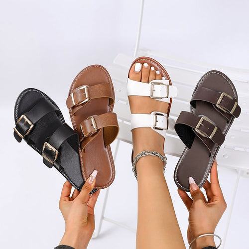 Damen modische Riemchensandalen mit komfortablem Fußbett R&B