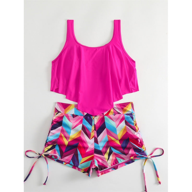 Damen Sportliches Badeoberteil mit gepolstertem Short R&B