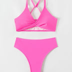 Damen Bikini-Set mit stylischem Sportoberteil und hochgeschnittenem Slip R&B