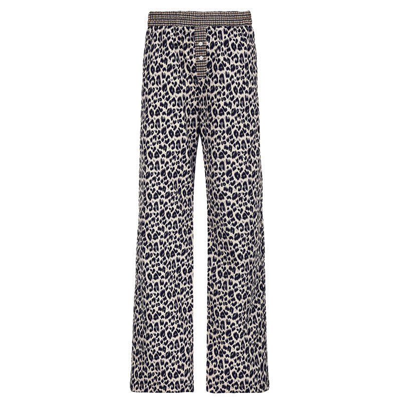 Damen Modische Leoparden-Hose mit elastischem Bund R&B