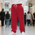 Herren Jogginghose mit seitlichen Knöpfen und pattern akzenten R&B