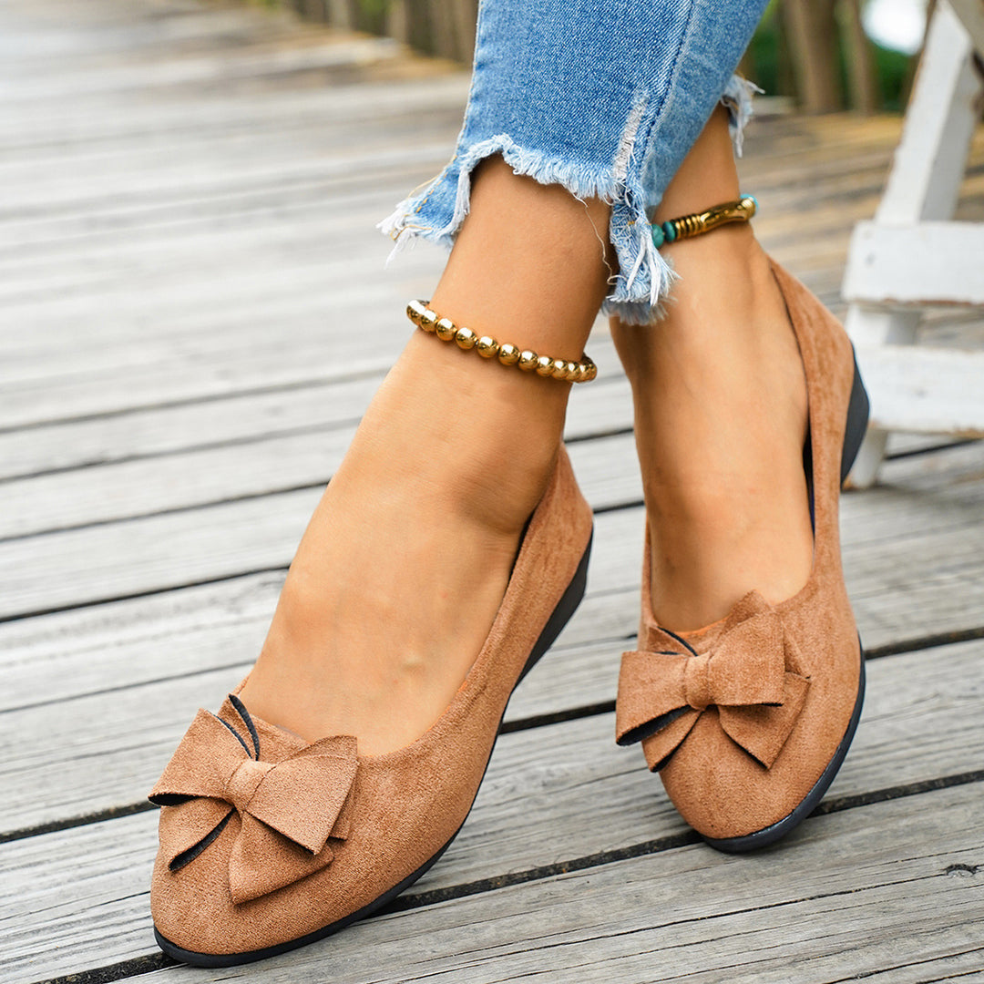 Damen Klassische Ballerinas aus weichem Wildleder R&B