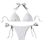 Damen Triangel-Bikini mit strukturierter Oberfläche