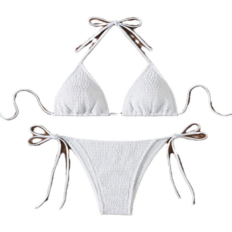 Damen Triangel-Bikini mit strukturierter Oberfläche