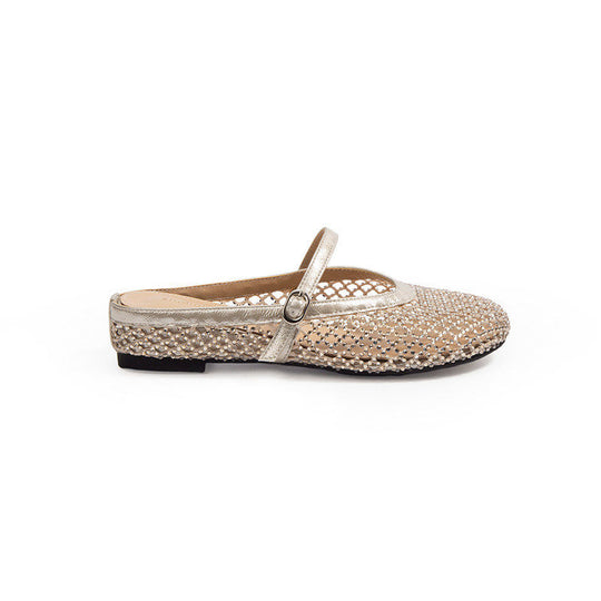 Damen eleganten Ballerinas mit modischem Netzdesign und funkelnden Details R&B
