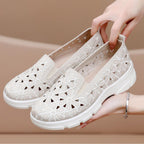 Damen Slip-On Freizeit-Schuhe mit floralem Design R&B