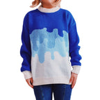Damen Strickpullover mit modernem Farbverlauf und lässigem Schnitt R&B