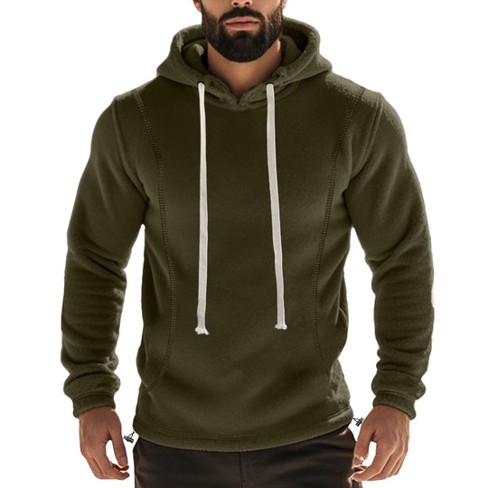 Herren Hochwertiger Fleece-Hoodie mit praktischer Kängurutasche und stylischem Design R&B