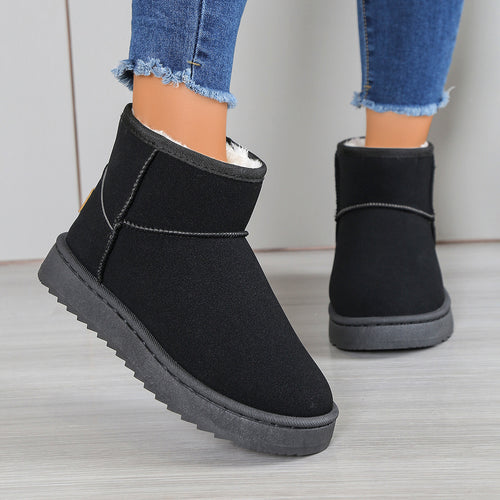 Damen modische Winterstiefeletten mit warmem Innenfutter und rutschfester Sohle R&B