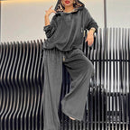 Damen Freizeit-Hosenset aus weichem Velours R&B