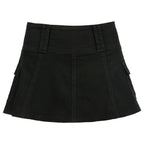 Damen Minirock mit seitlichen Taschen und hohem Bund R&B