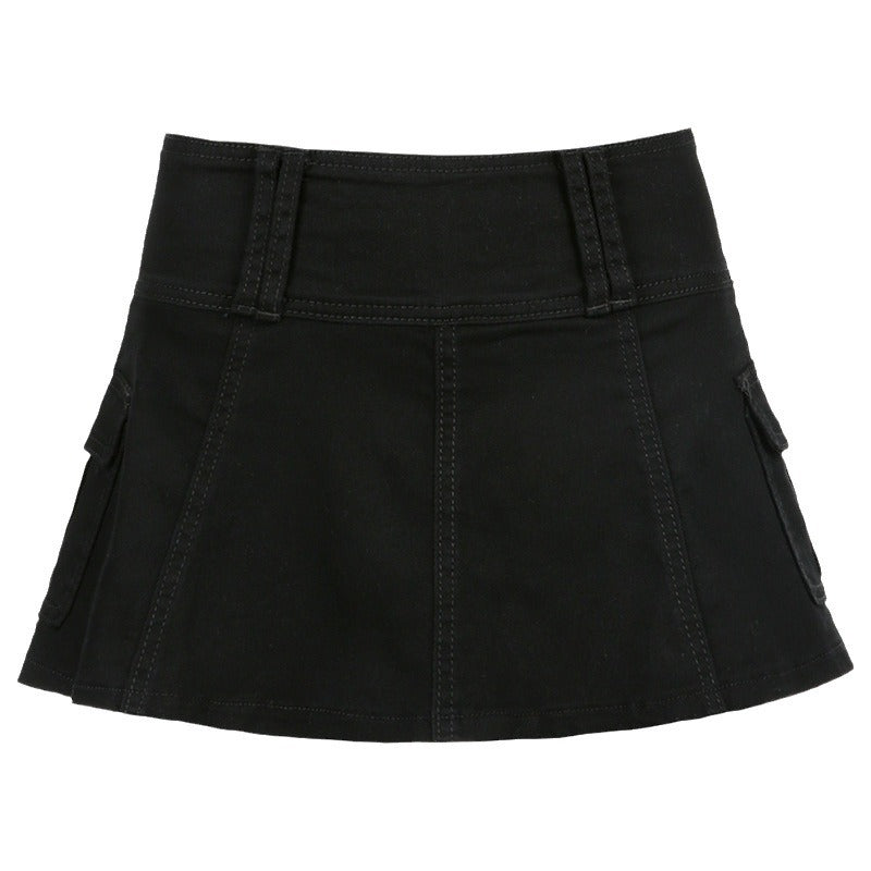 Damen Minirock mit seitlichen Taschen und hohem Bund R&B