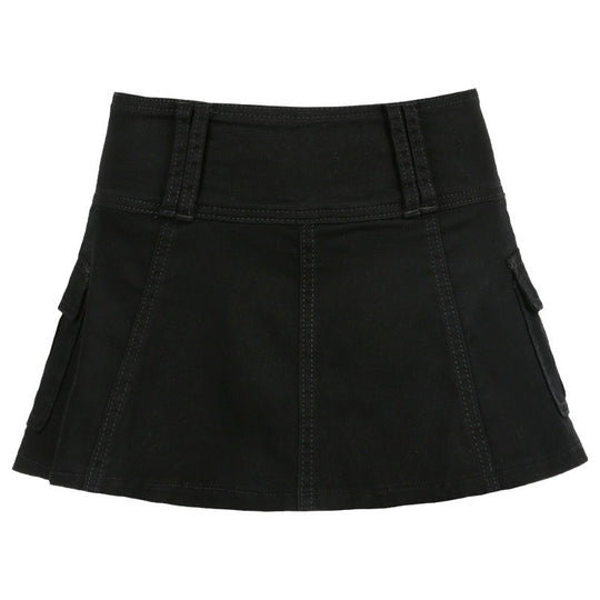 Damen Minirock mit seitlichen Taschen und hohem Bund R&B