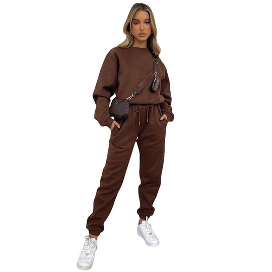 Damen Sportlicher Fleece Sweatanzug R&B