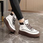 Damen Winterliche High-Top Sneakers mit dämpfender Laufsohle und robustem Profil R&B