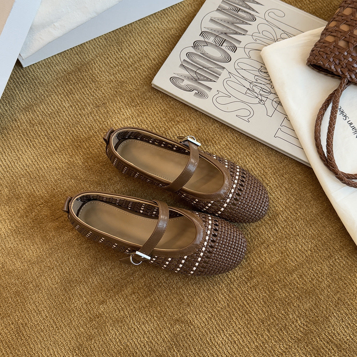Damen Komfortable Sandalen mit modischem Flechtmuster und hochwertiger Schnalle