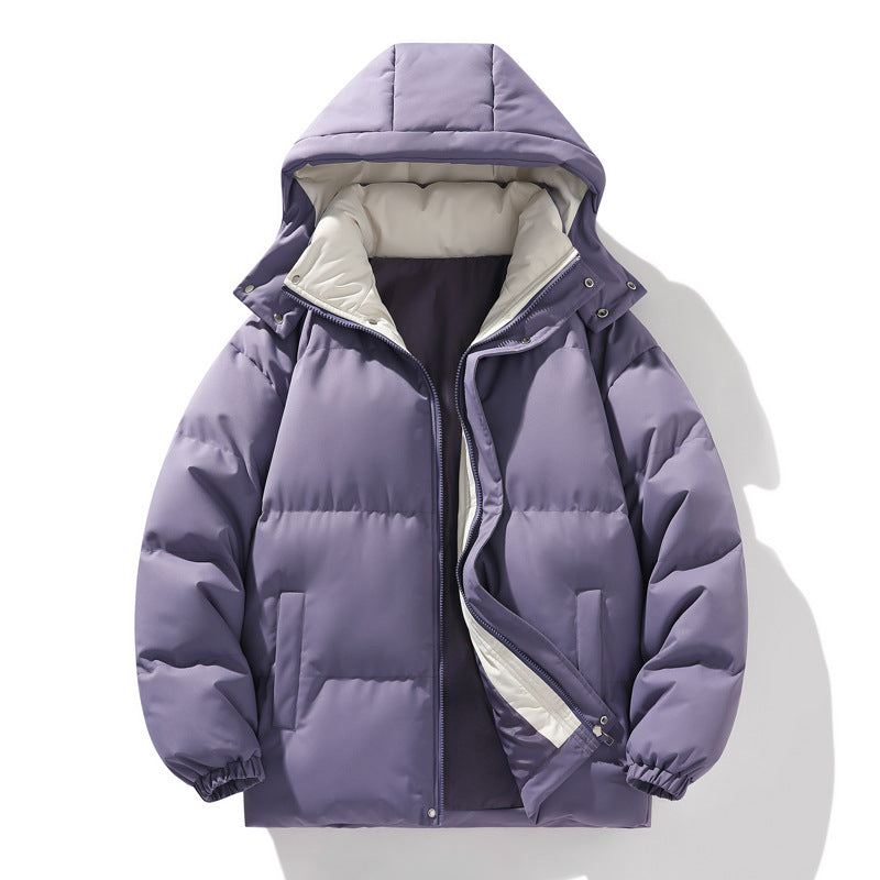 Damen isolierte Steppjacke mit Kapuze und hohem Kragen
