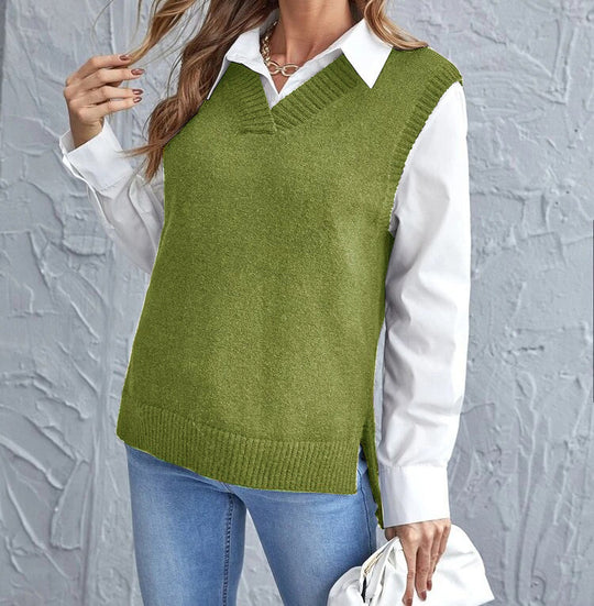 Damen elegante Strickweste R&B
