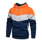 Herren Sportlicher Kapuzenpullover mit modernem Farbblockdesign und atmungsaktiven Eigenschaften R&B