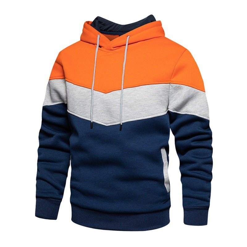 Herren Sportlicher Kapuzenpullover mit modernem Farbblockdesign und atmungsaktiven Eigenschaften R&B