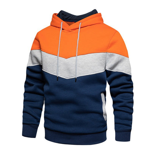 Herren Sportlicher Kapuzenpullover mit modernem Farbblockdesign und atmungsaktiven Eigenschaften R&B