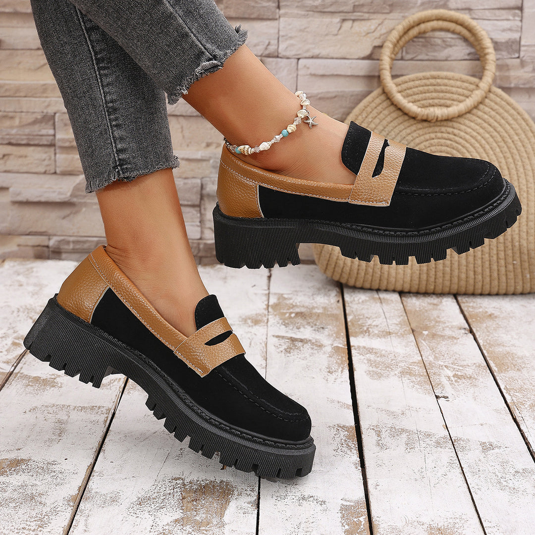 Damen Komfortable Mokassin-Schuhe mit stabiler Gummisohle R&B