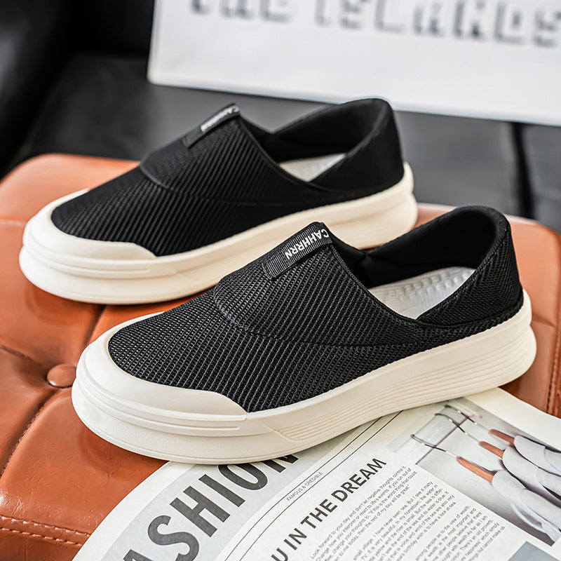 Damen atmungsaktive Slip-On Sneakers aus flexiblem Mesh-Material R&B