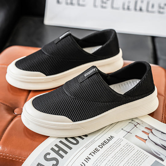 Damen atmungsaktive Slip-On Sneakers aus flexiblem Mesh-Material R&B