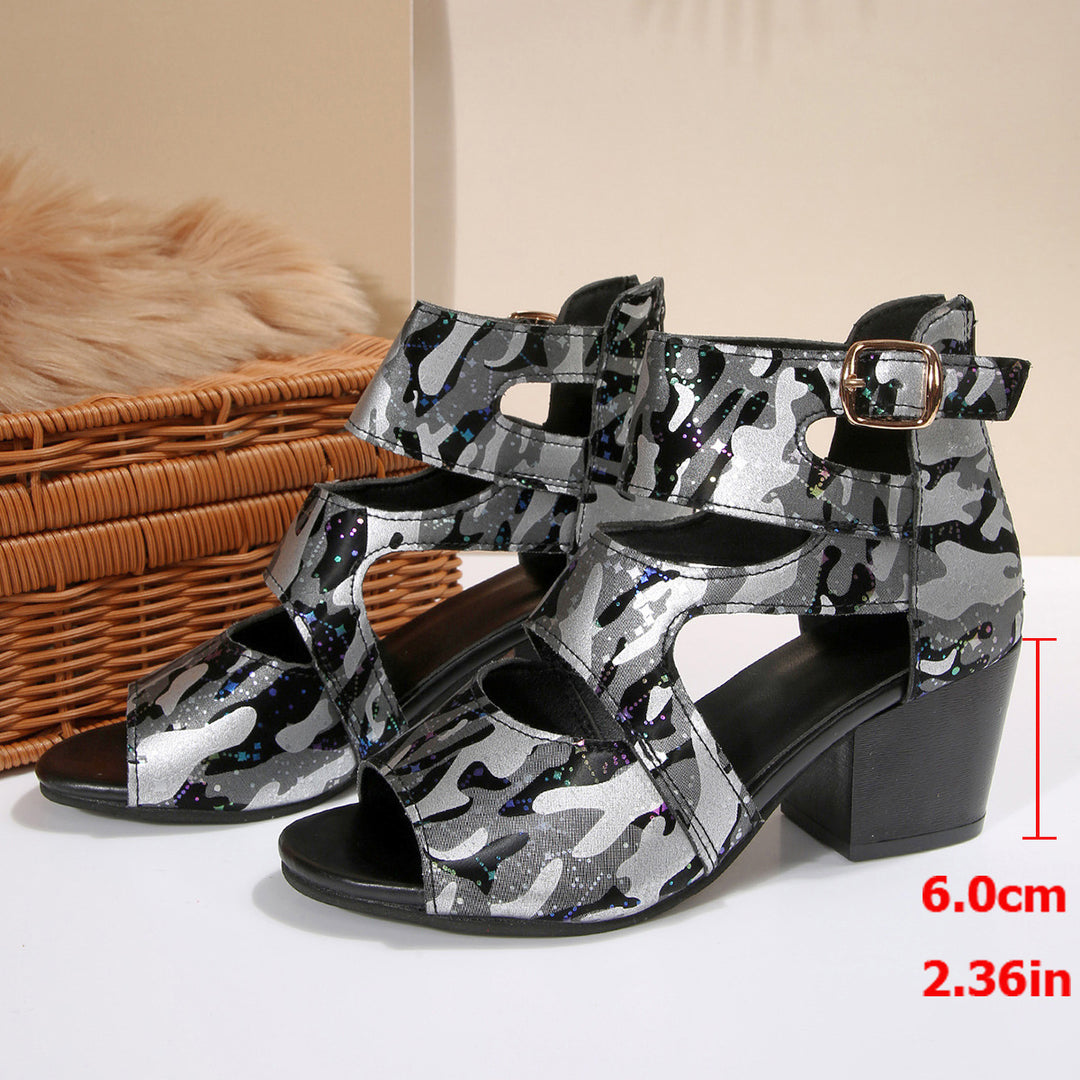 Damen Blockabsatz Sandalen R&B