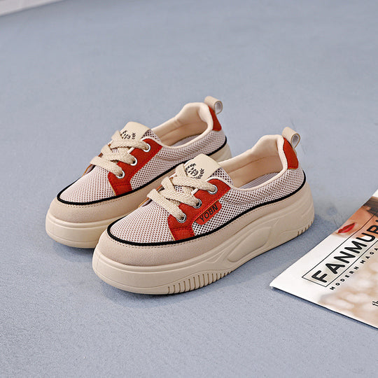 Damen Bequeme Sneakers mit luftigen Mesh-Einsätzen und auffälligem Design R&B