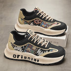 Damen Modische Sneakers mit ethnischem Muster und dämpfender Sohle R&B