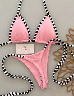 Damen Triangel-Bikini mit frischem Melonenmuster R&B