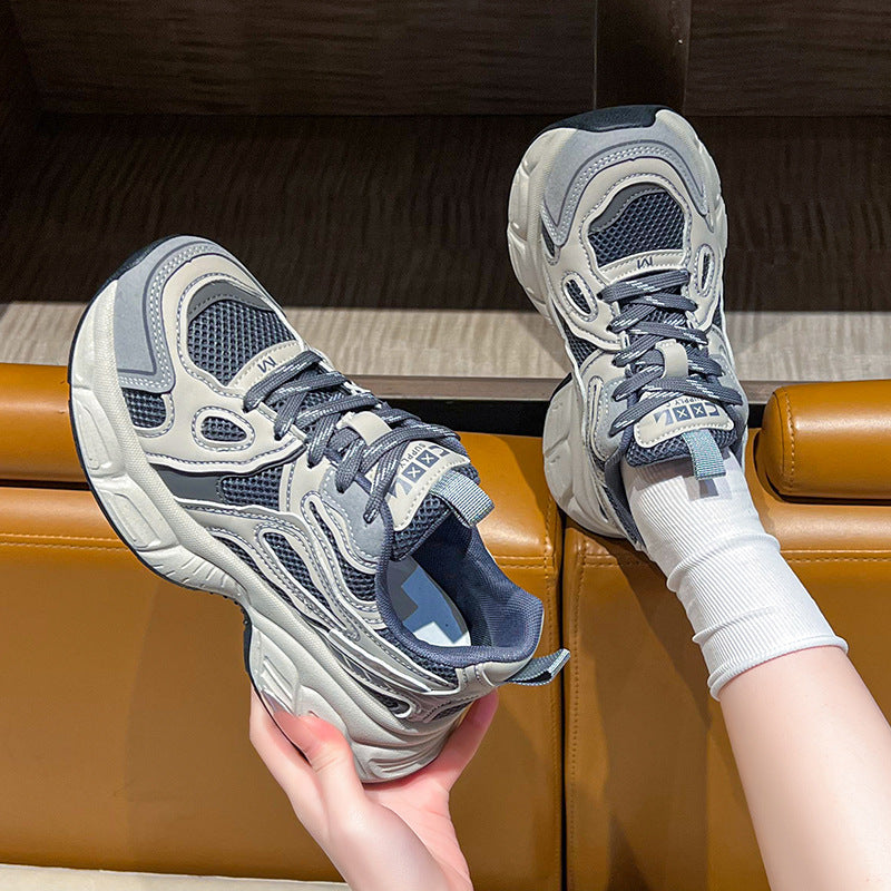 Damen urbane Komfort-Sneaker mit atmungsaktiven Mesh-Elementen R&B