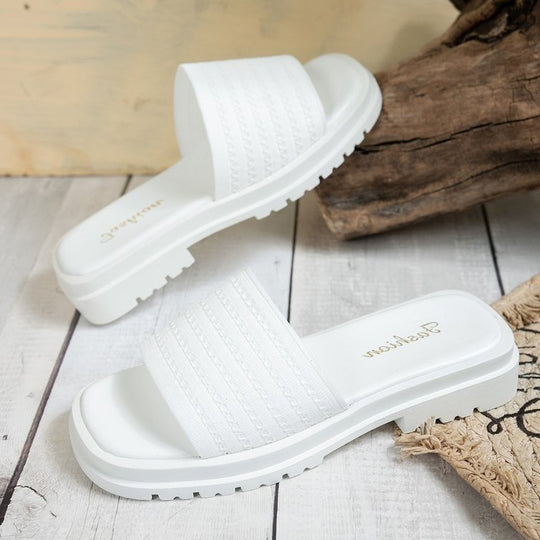 Damen Komfort-Sandalen mit modischem Gewebe-Riemen R&B