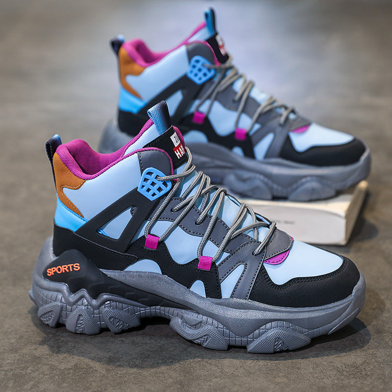Damen Modische Sport Sneaker mit hohem Schaft und rutschfester Sohle